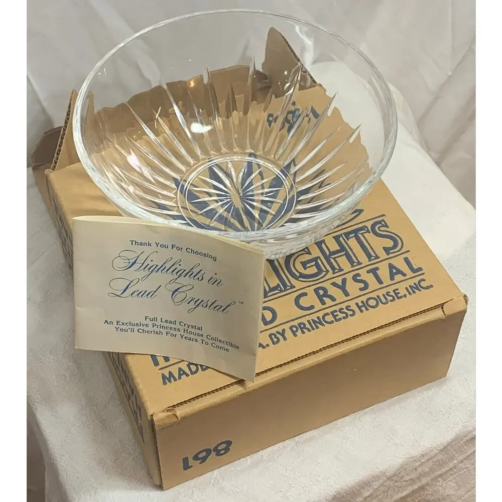 *Vintage* Highlights- in Lead Crystal Dish